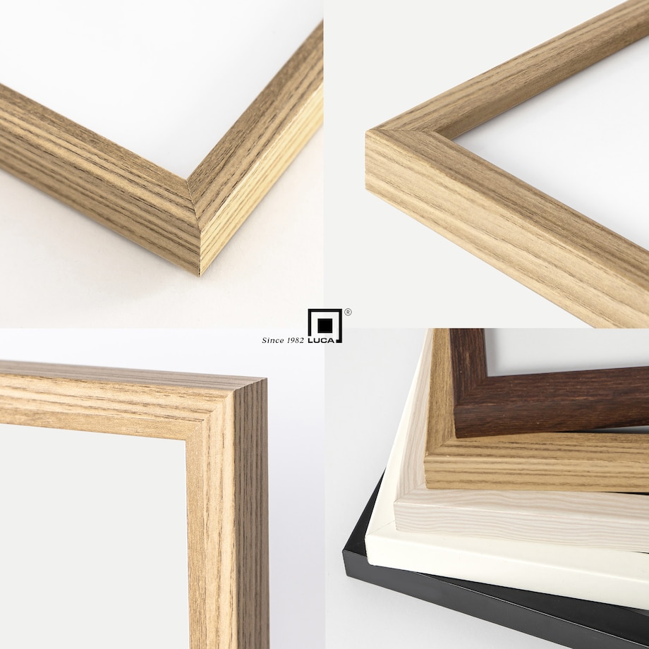 Brązowe ramka na zdjęcia 20x30 cm rama MDF z plexi klasyczna ramka zawieszka stopka