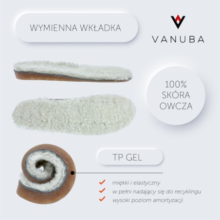 KAPCIE DAMSKIE PEPPIN POPIELATO-BIAŁE 42