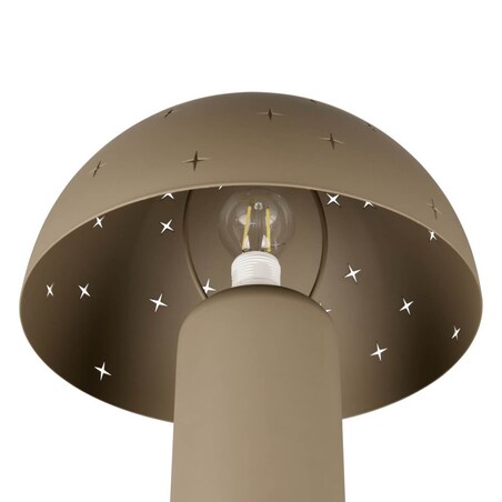 Metalowa lampka nocna Seta R51361041 RL Light gwiazdy grzybek szara