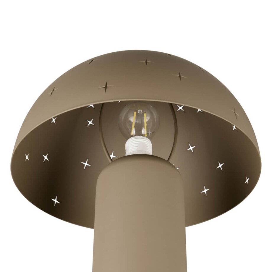 Metalowa lampka nocna Seta R51361041 RL Light gwiazdy grzybek szara