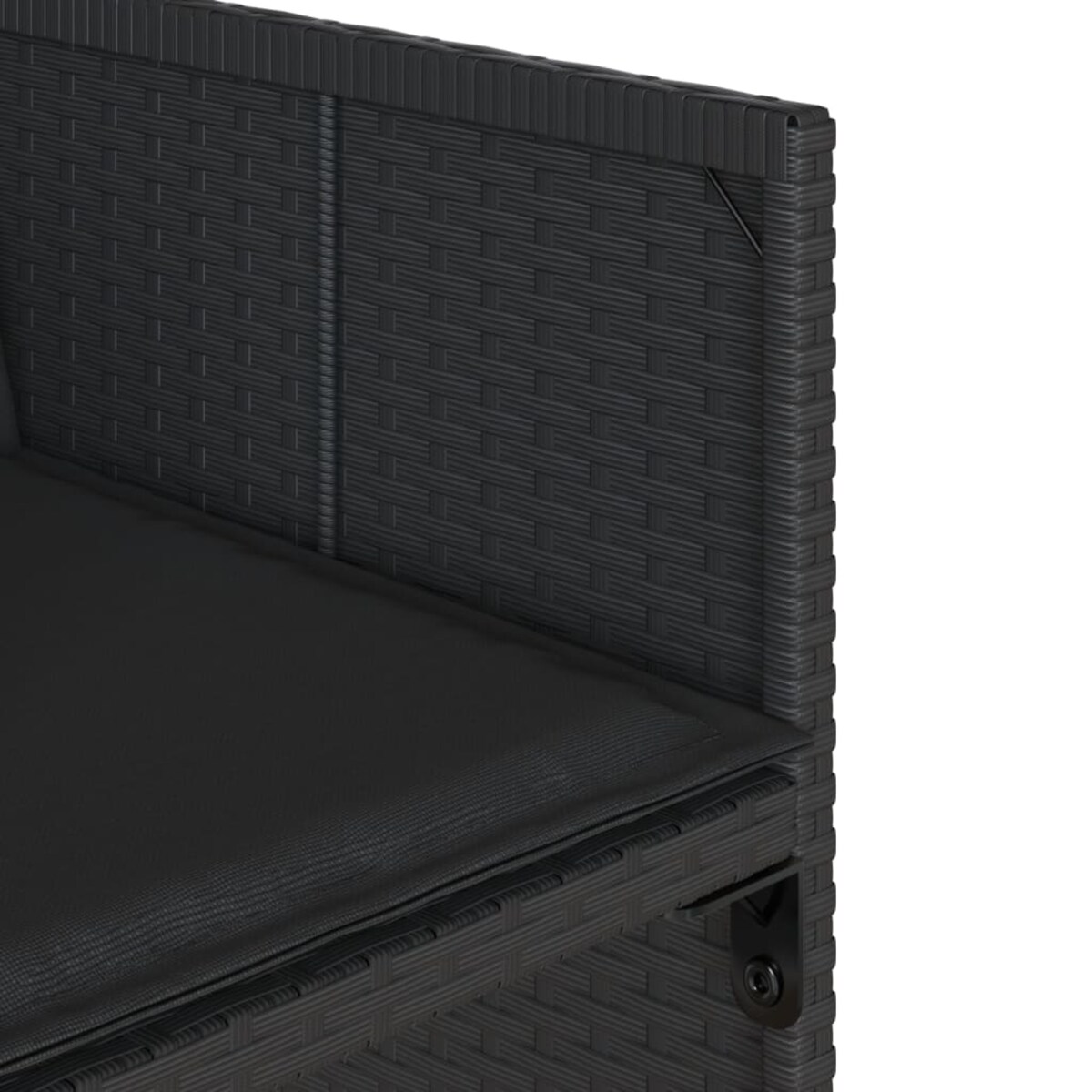 vidaXL 15-cz. zestaw mebli ogrodowych z poduszkami, rattan PE, czarny