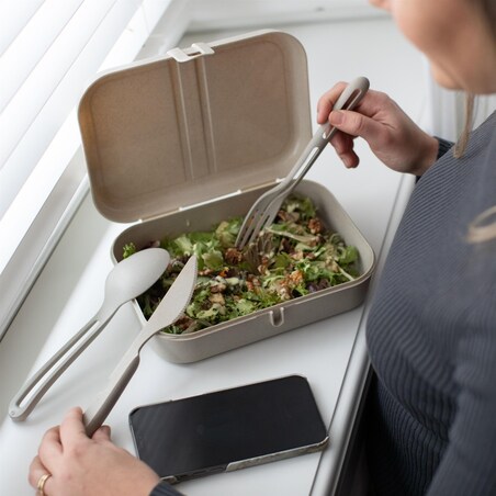 Zestaw sztućców KLIKK, sprytny sposób składania, 3 elementy, KOZIOL