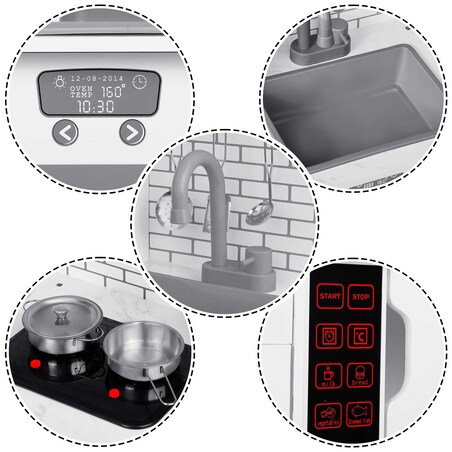 Kuchnia drewniana dla dzieci Ricokids z akcesoriami