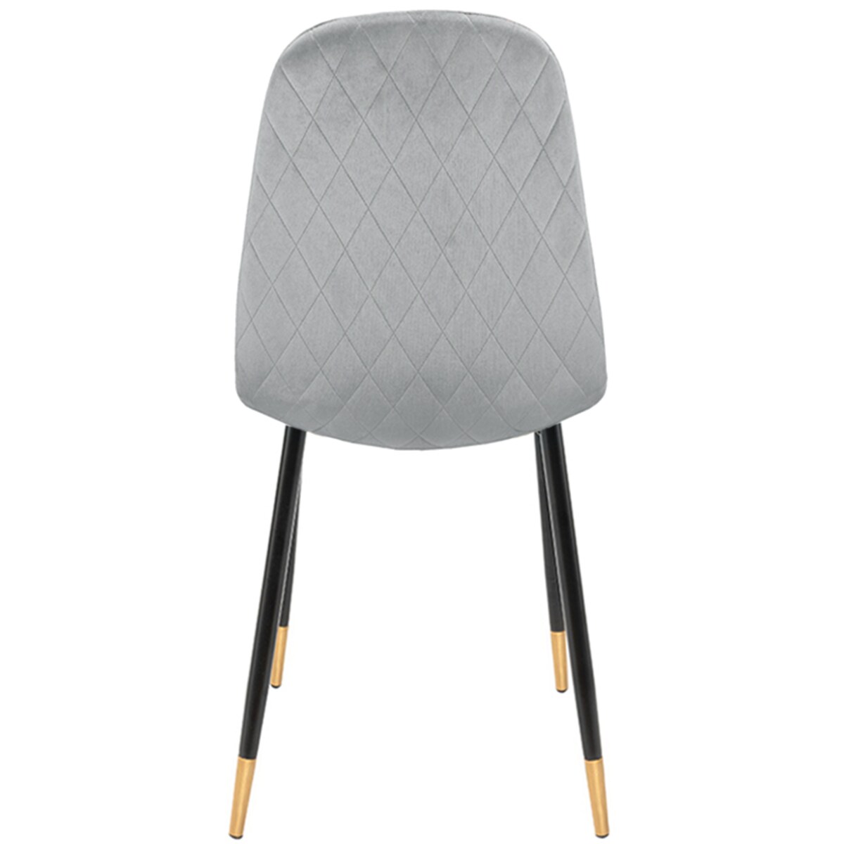 Krzesło tapicerowane welurowe pikowane do salonu jadalni szare