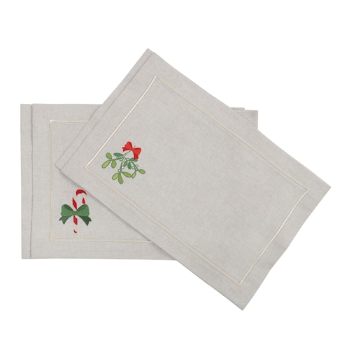Podkładki Candy Cane & Mistletoe Mirha - 4 sztuki