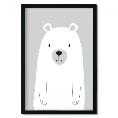 Plakat dla dzieci Miś szary 30x40