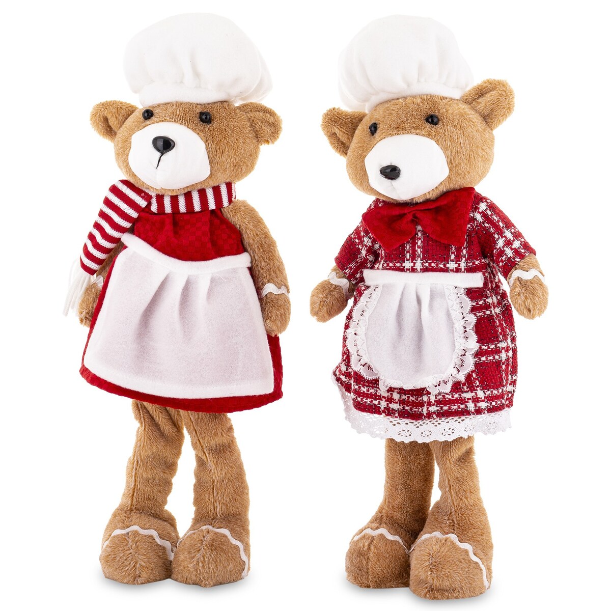 Figurki - 2 miśki w kucharskich ubrankach 49x20x17 cm