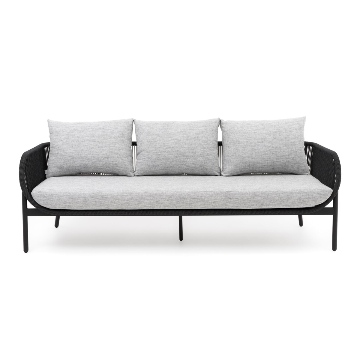 Zestaw mebli ogród taras nowoczesne aluminiowe BELIZE LUX czarno szare