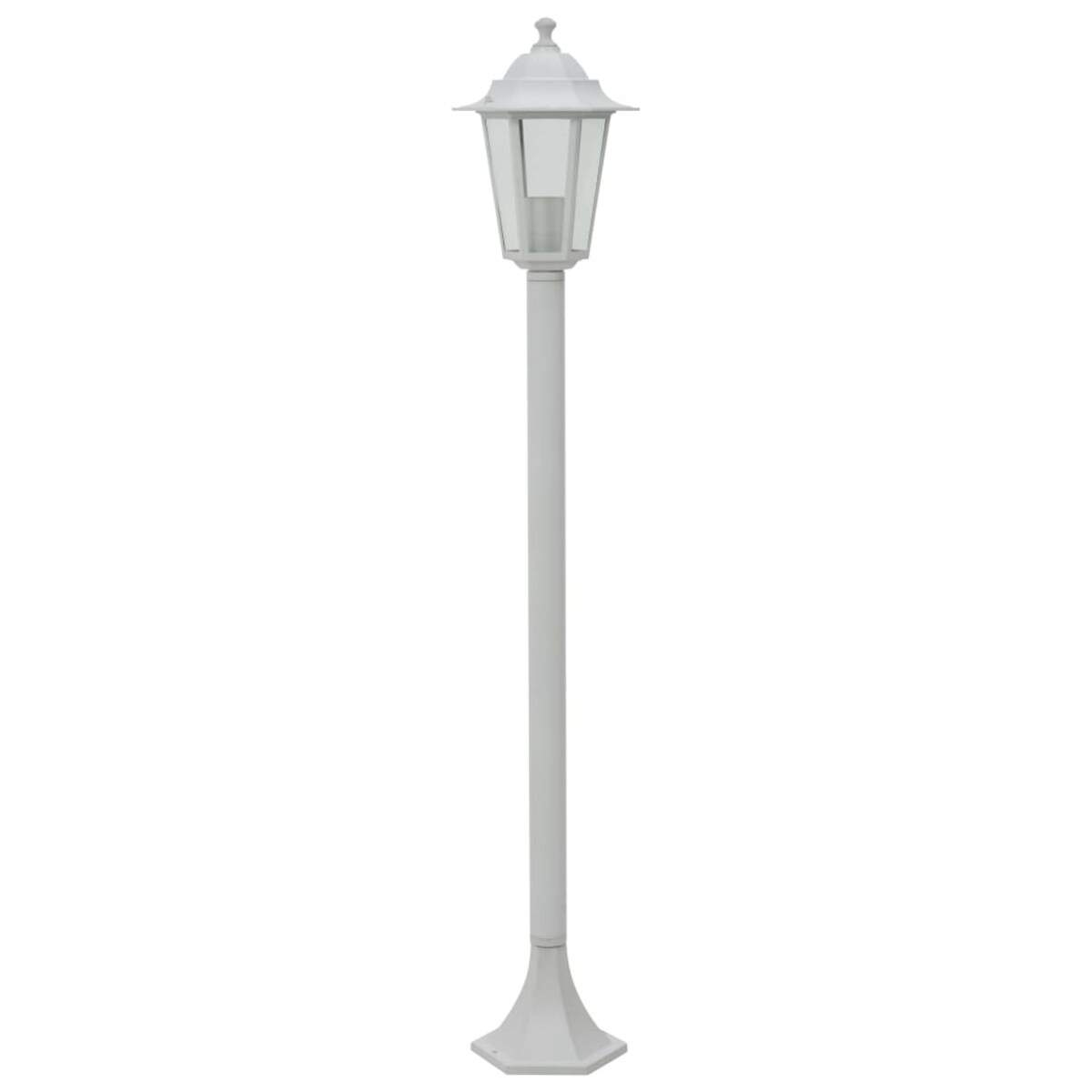 vidaXL Lampy ogrodowe, 110 cm, E27, aluminium, 6 szt., białe