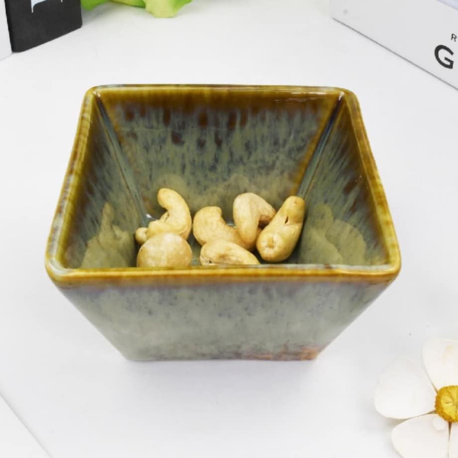 miseczka do dipów i przekąsek limon verde 8x8x4,5 zielona kwardatowa