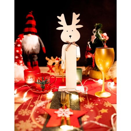 Drewniany Renifer Świąteczny 35cm 301036