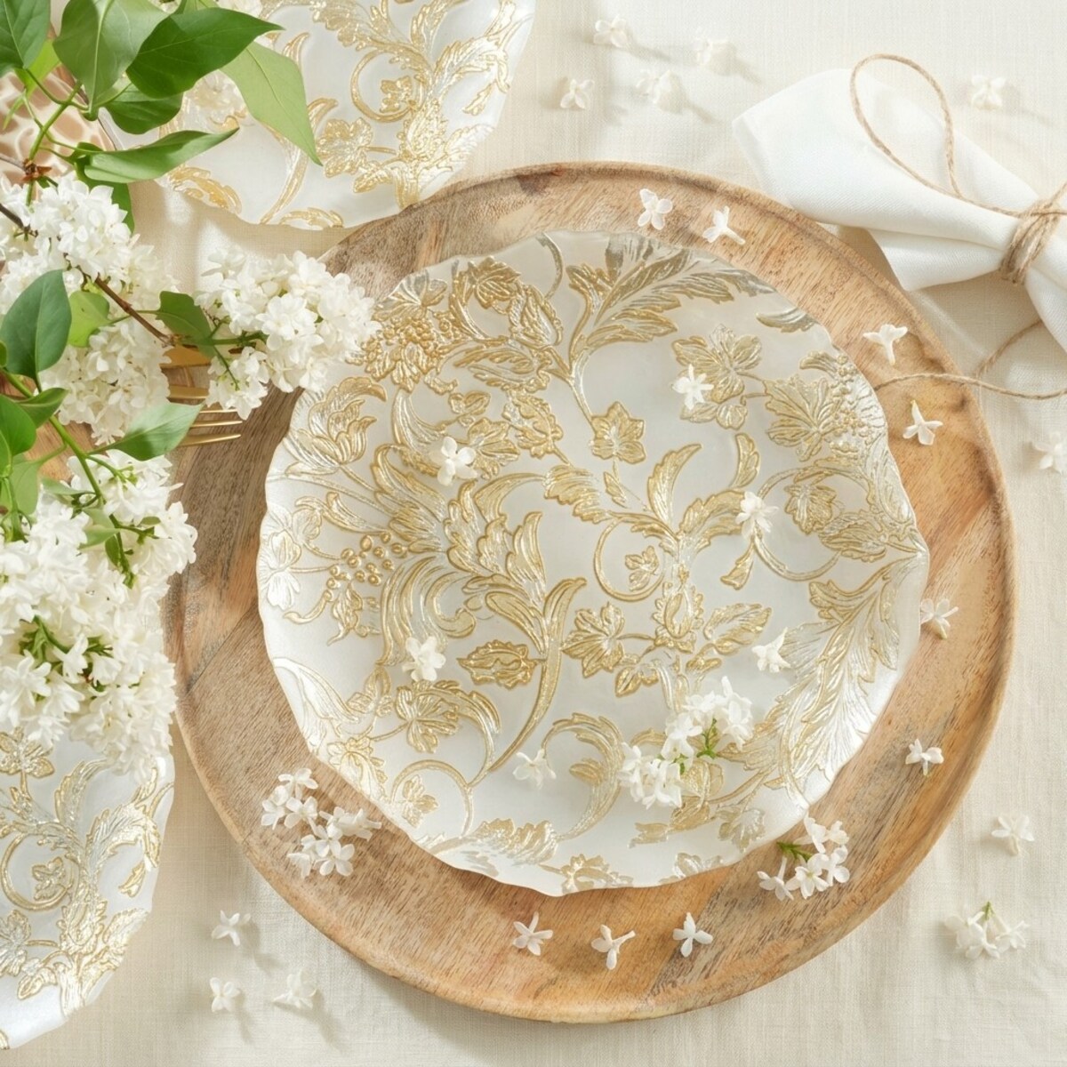VILLA ITALIA Talerzyk deserowy szklany 21 cm FLORALIS
