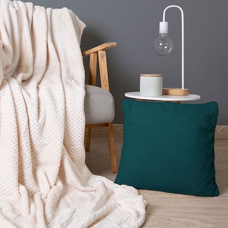 Poszewka żakardowa 40x40 kolor petrol