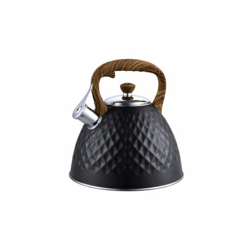 Czajnik na gaz stalowy z gwizdkiem duży 3.0L indukcja czarny matowy BRUNBESTE BB-2418