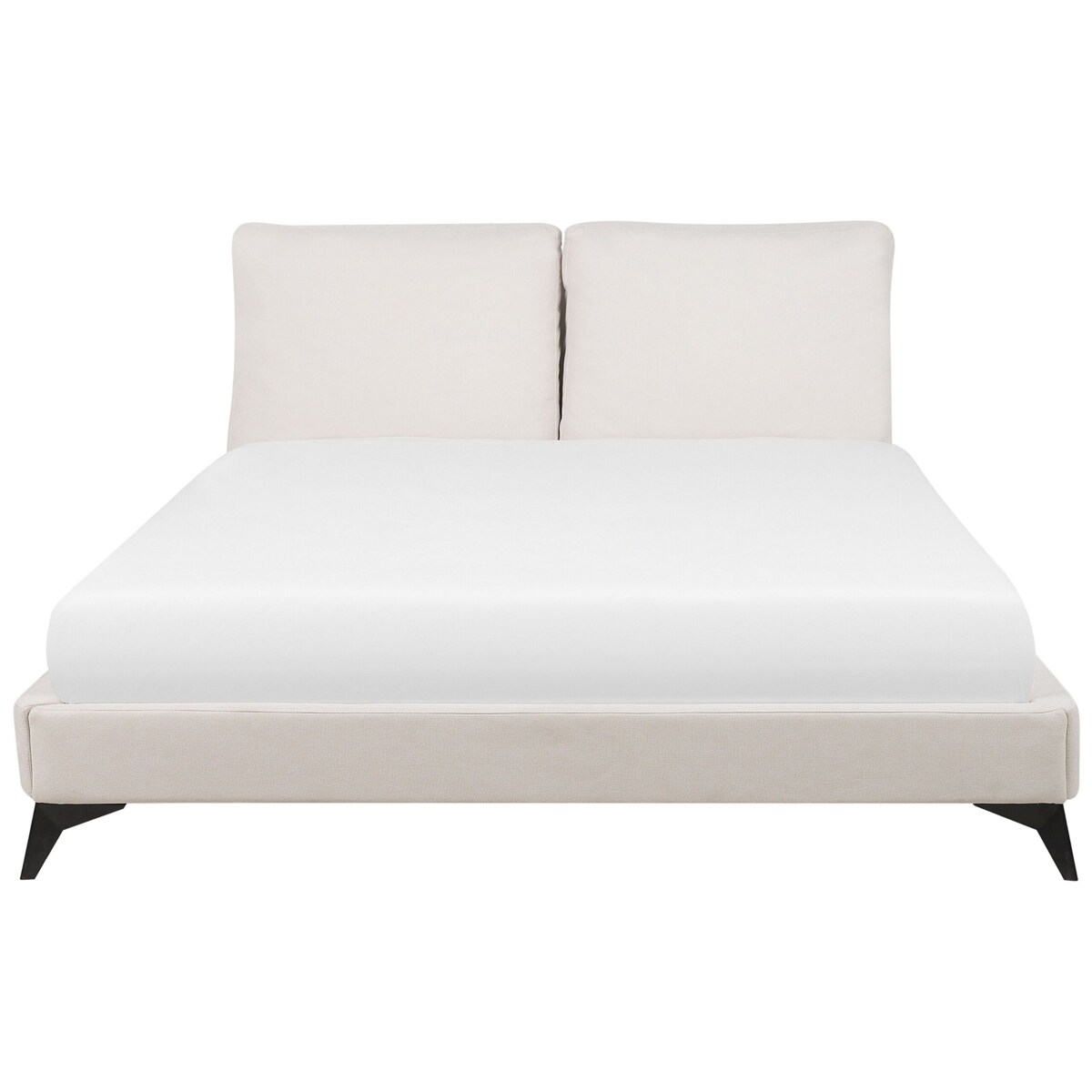 Łóżko tapicerowane 180 x 200 cm beżowe MELLE