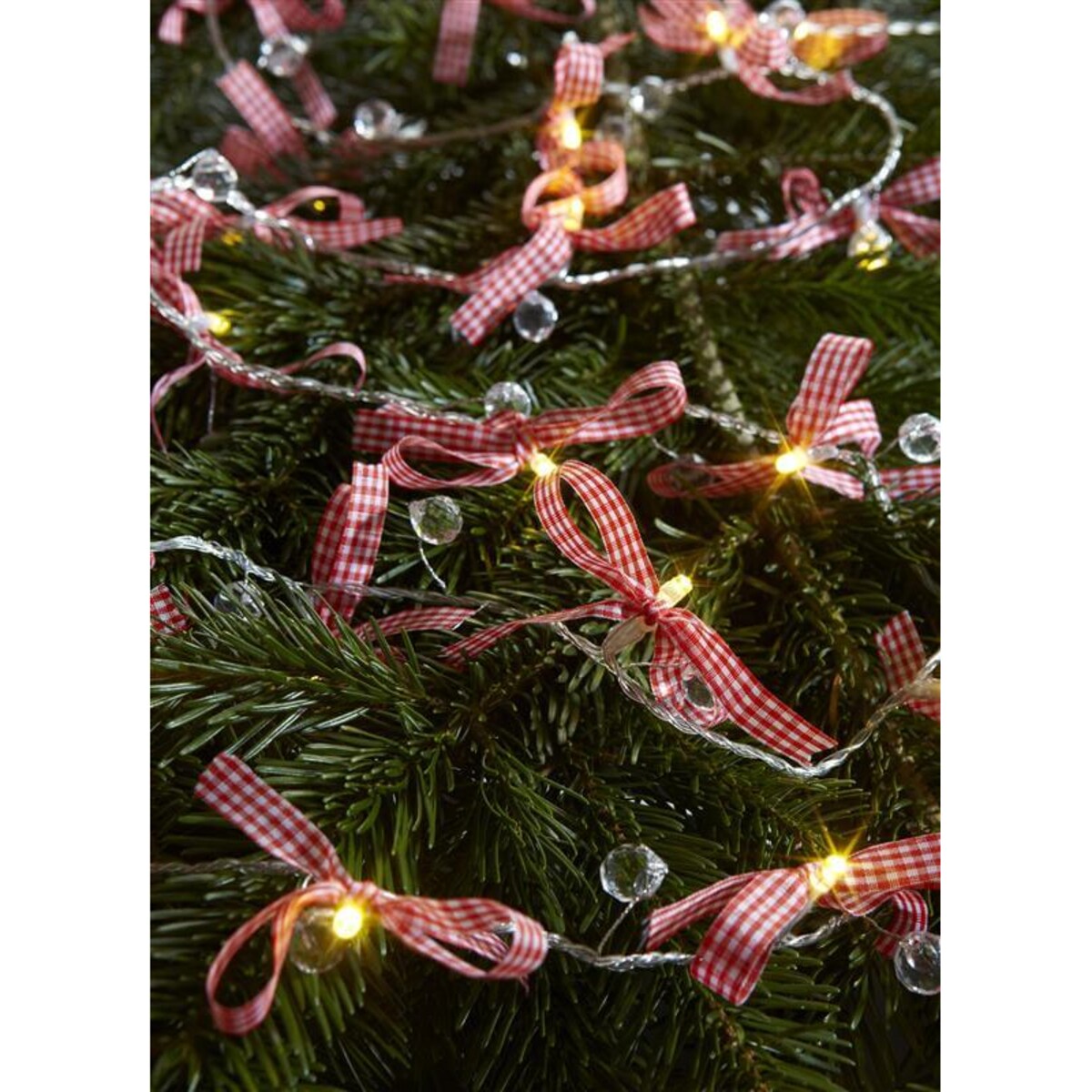 Świąteczna girlanda kokardki 2,2m 20 LED 0,8W ciepłe