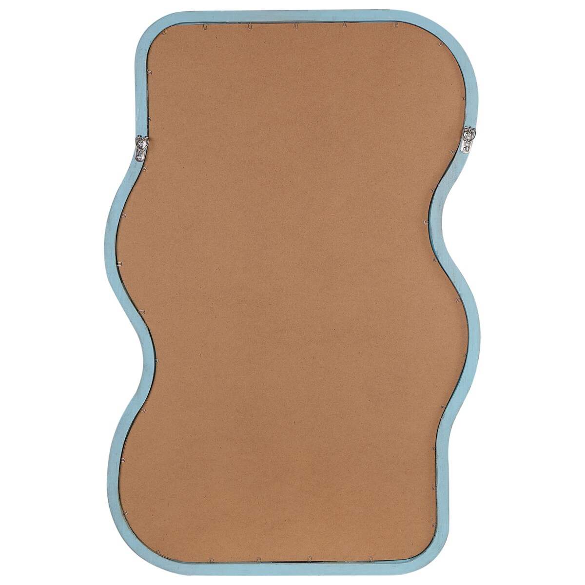 Drewniane lustro ścienne 58 x 90 cm niebieskie RONNET