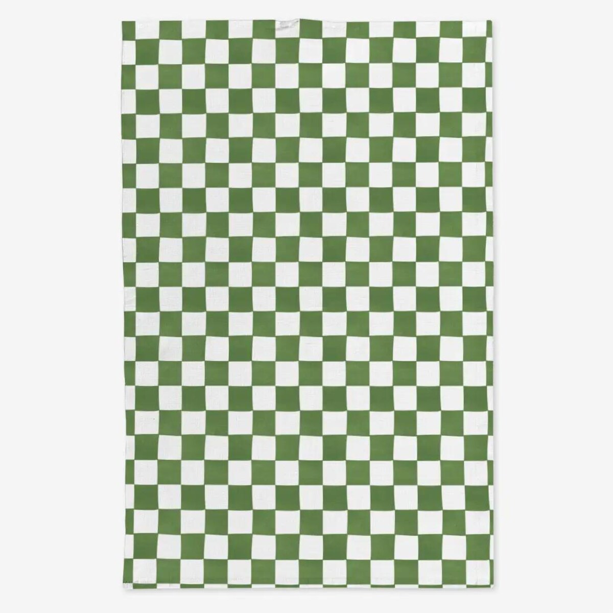 Lniany ręcznik kuchenny - zielona krata