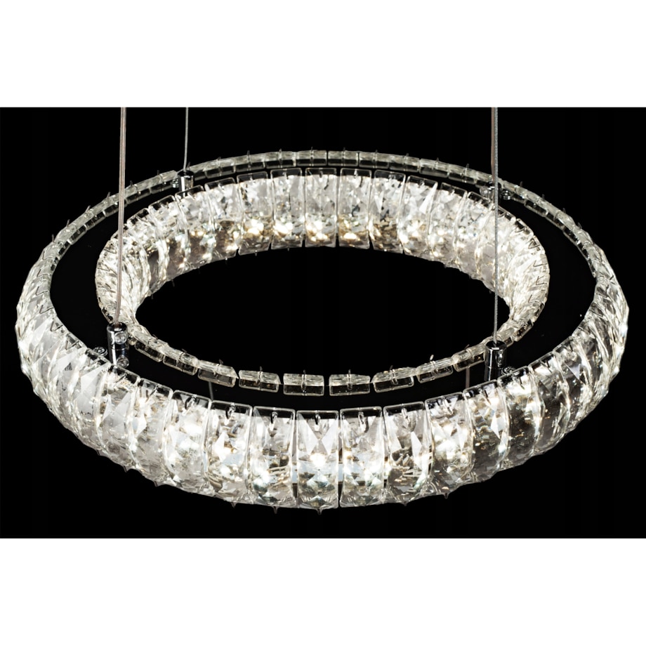 Lampa Kryształowa Sufitowa Plafon Chrom Led Pilot