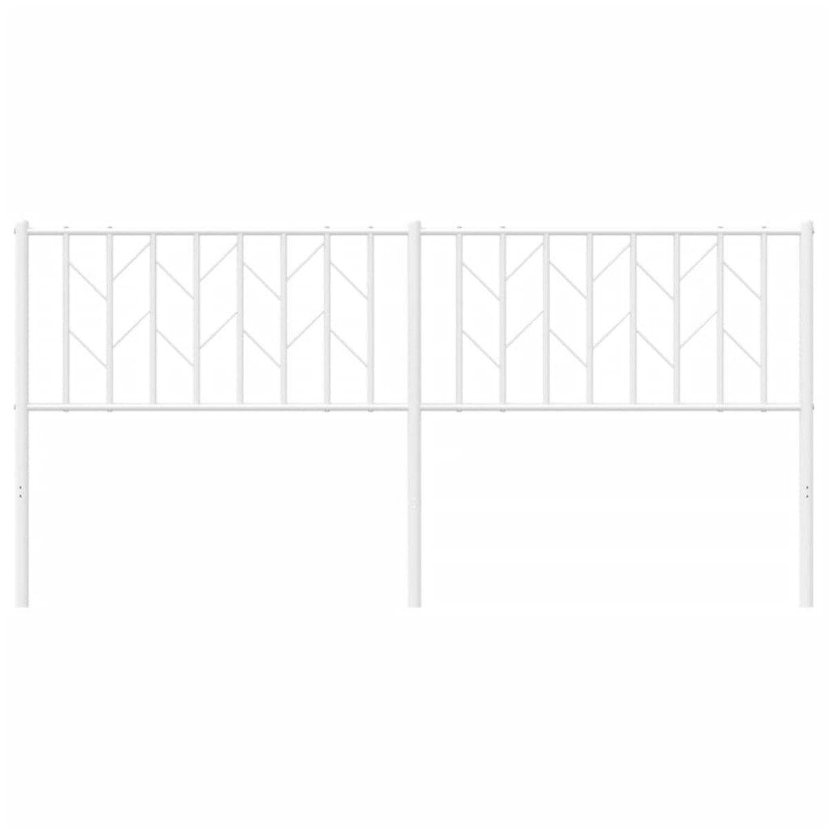 vidaXL Metalowe wezgłowie, białe, 180 cm