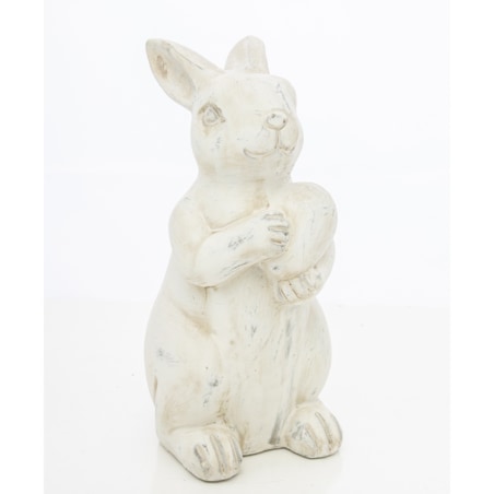 Dekoracja - ceramiczna figurka królika z jajkiem 21x9x10 cm small