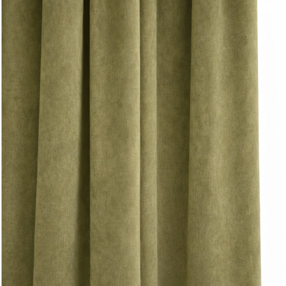 Zasłona zaciemniająca welurowa Werona w kolorze oliwkowym 260 cm