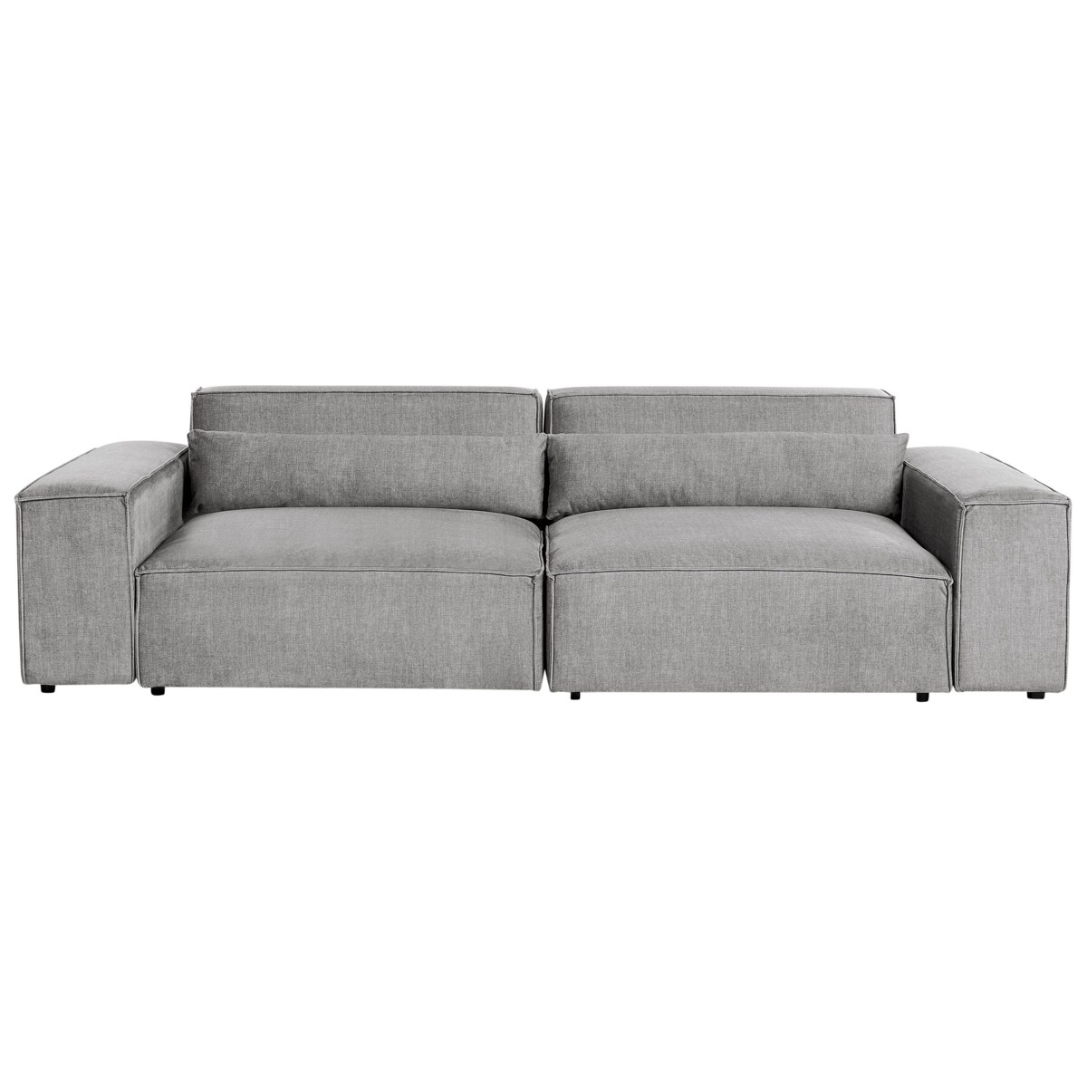 Sofa modułowa 2-osobowa z otomaną szara HELLNAR