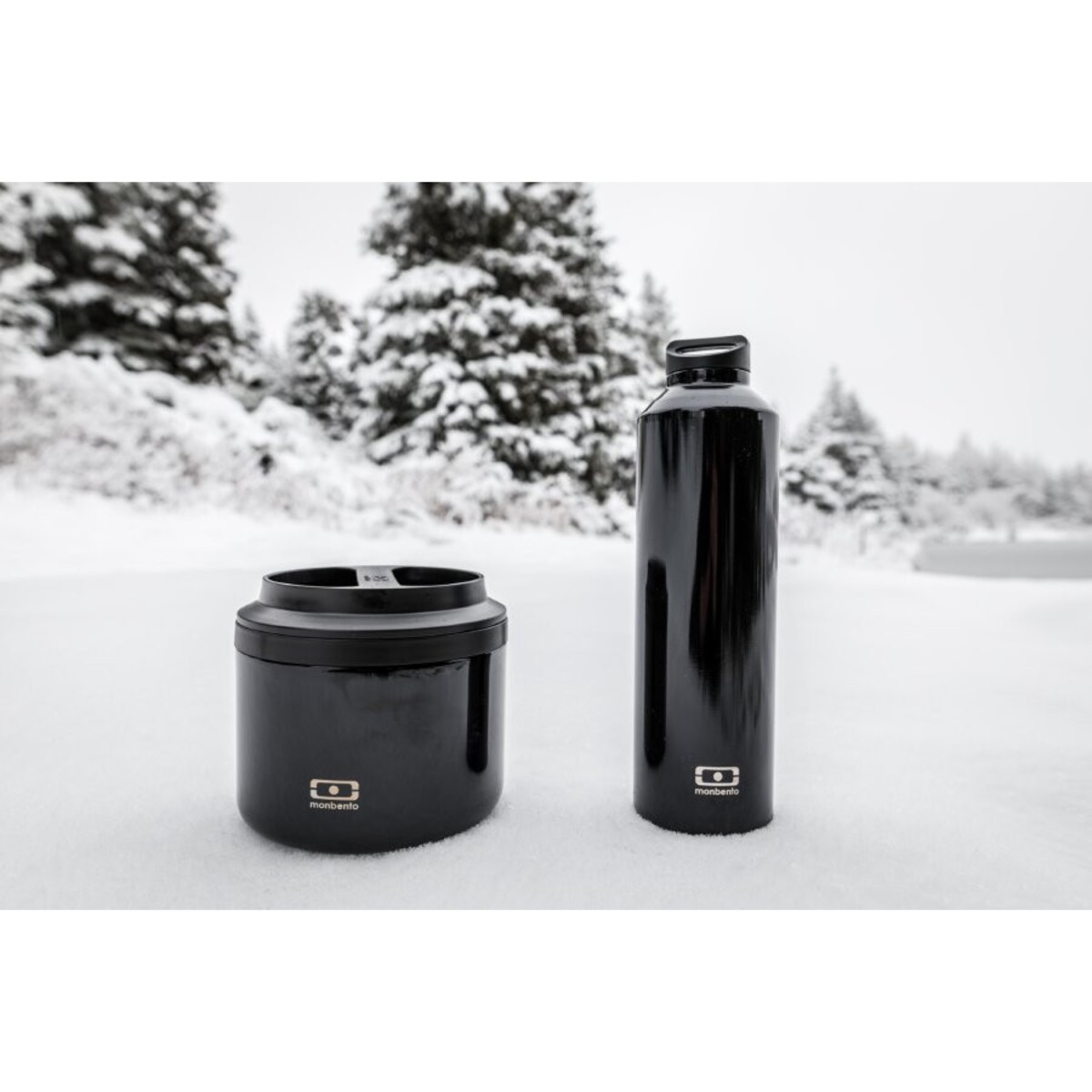 Butelka termiczna czarna Steel, 500 ml, Monbento