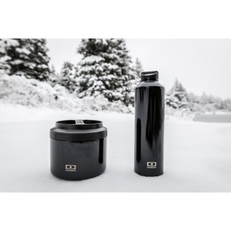Butelka termiczna czarna Steel, 500 ml, Monbento