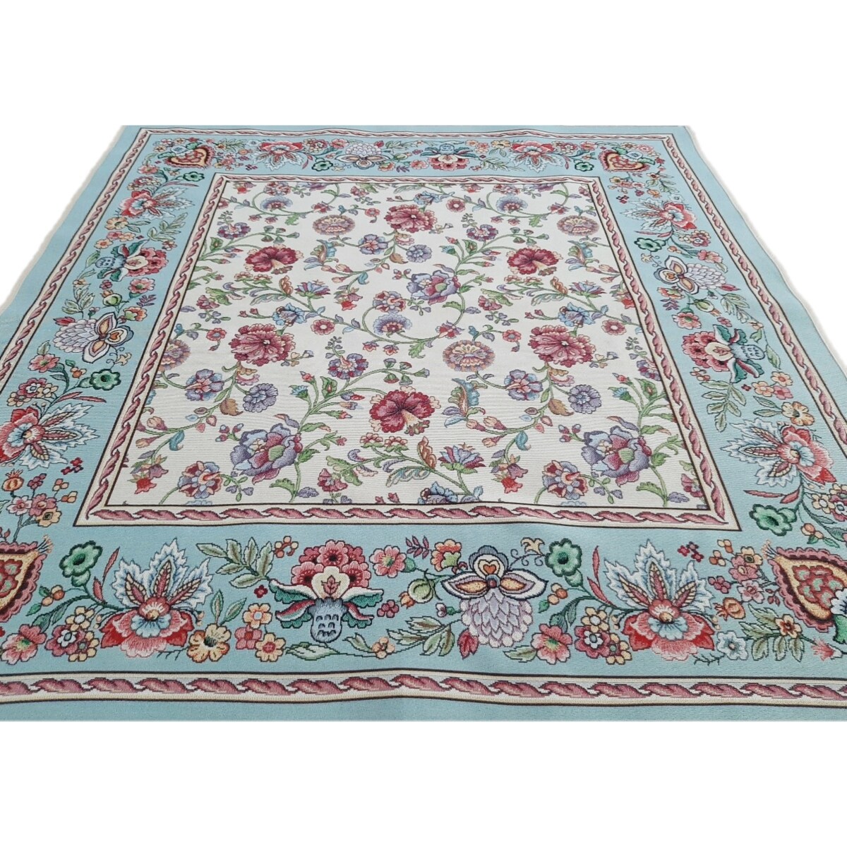 Obrus Na Stół 100X100 Cm Ozdobny Dekoracyjny Ethno Azure