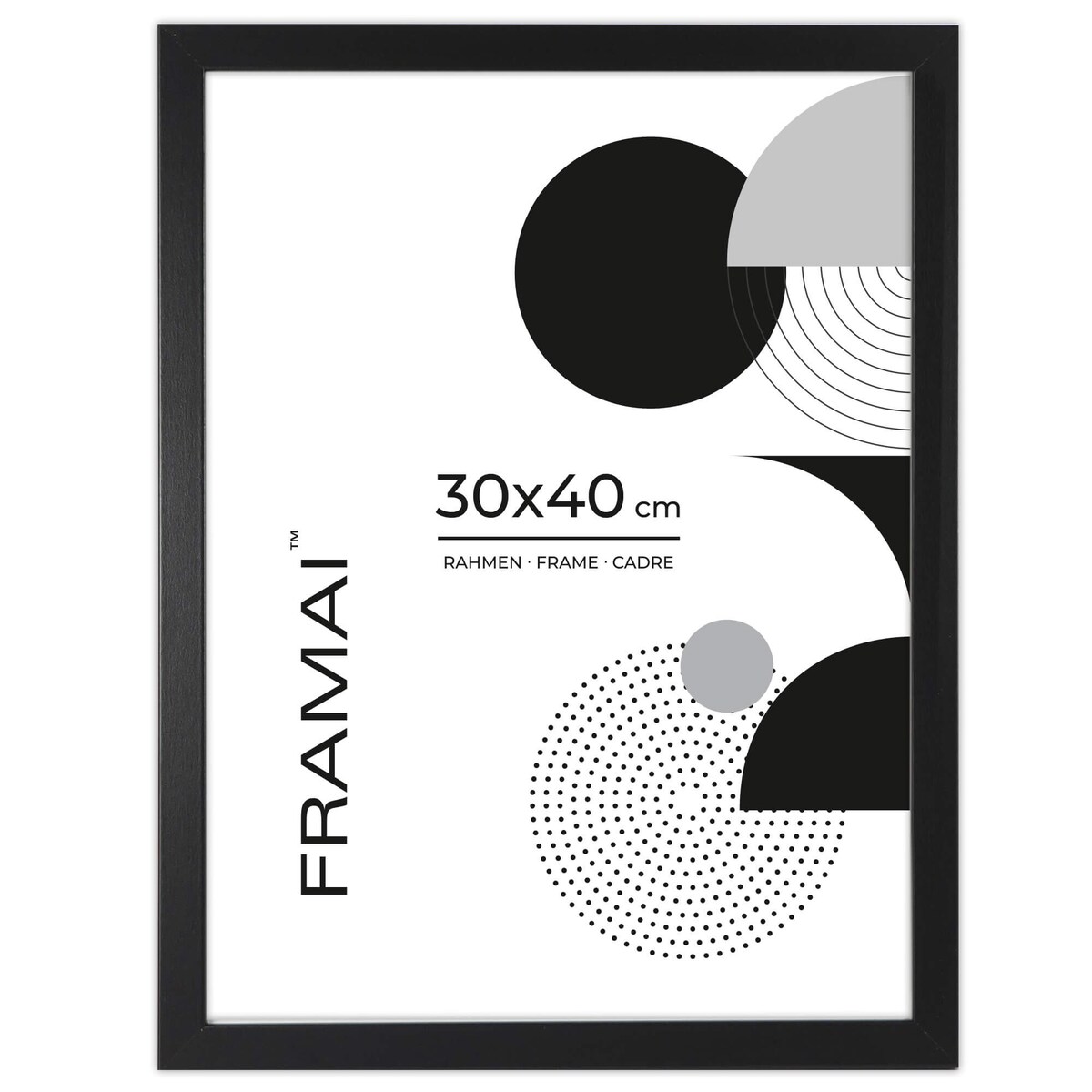 Czarna ramka na zdjęcia w rozmiarze 30x40 cm