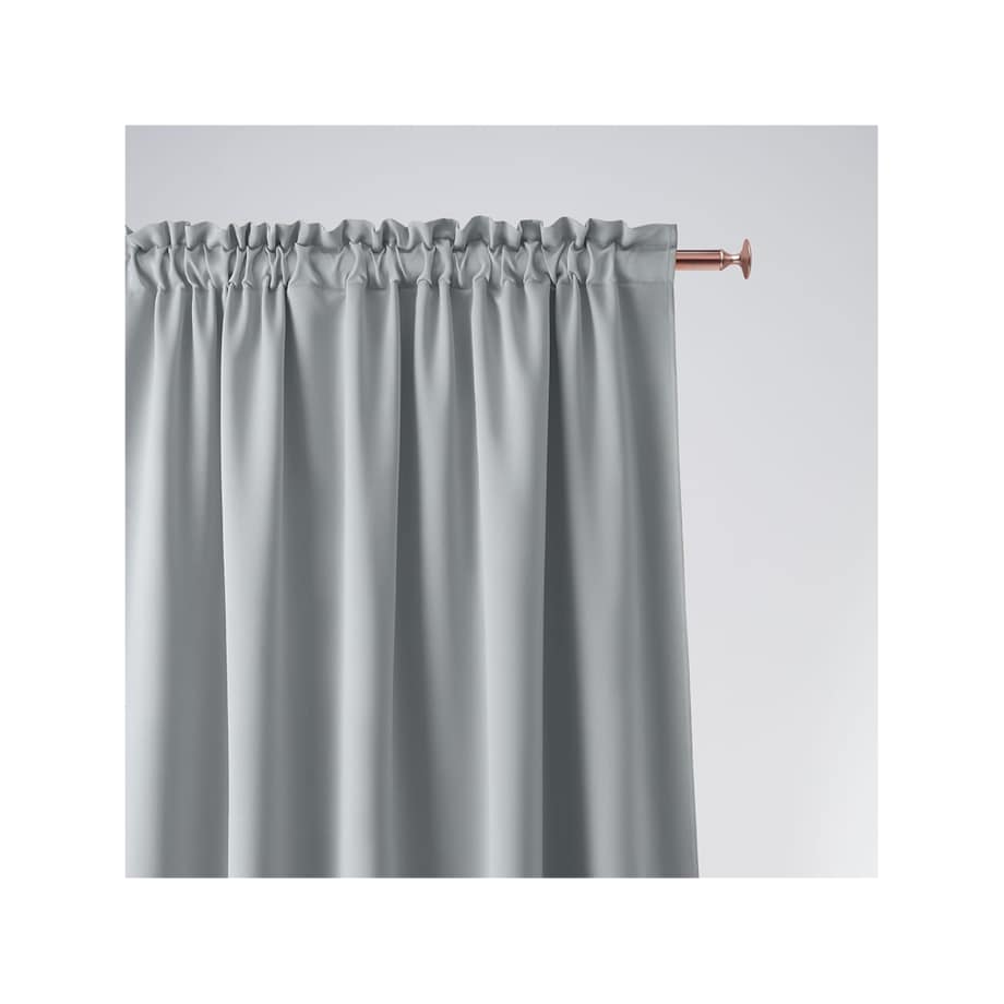 Zasłona Półzaciemniajaca Szara Jasna 140 x 250 Taśma Żabki Gładka Trwała