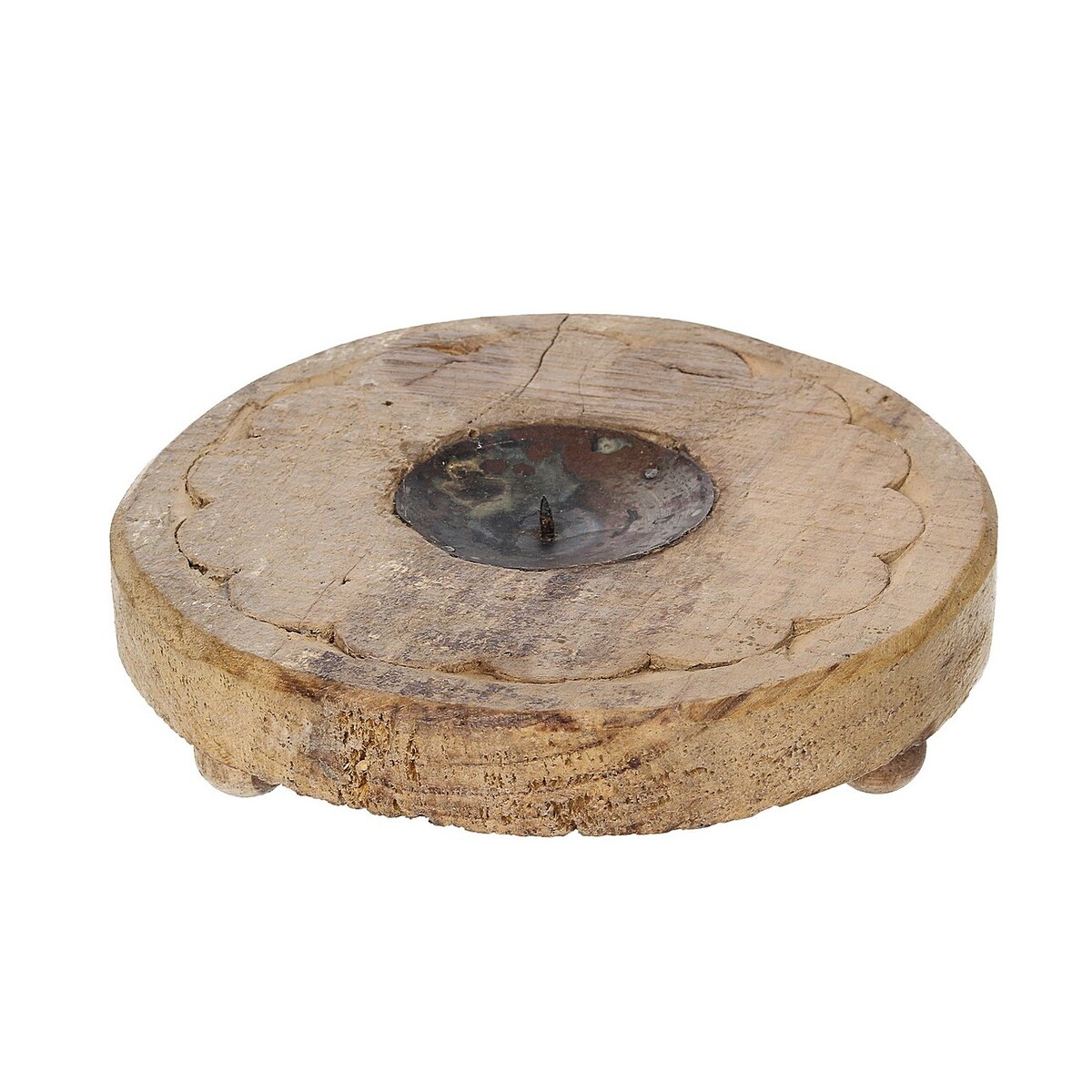 Podstawka na świecę Rustic Flame 15 cm, 15x15x7 cm