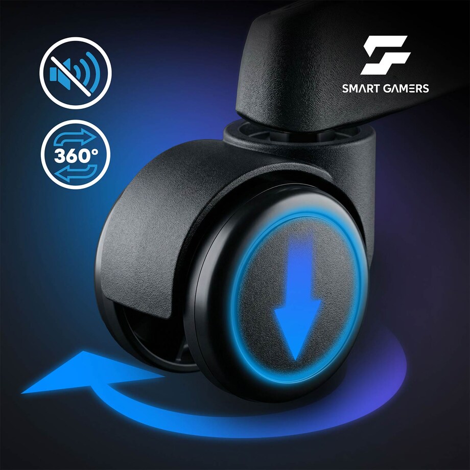 Fotel gamingowy obrotowy podnóżek dla gracza Sofotel Lokar czarny