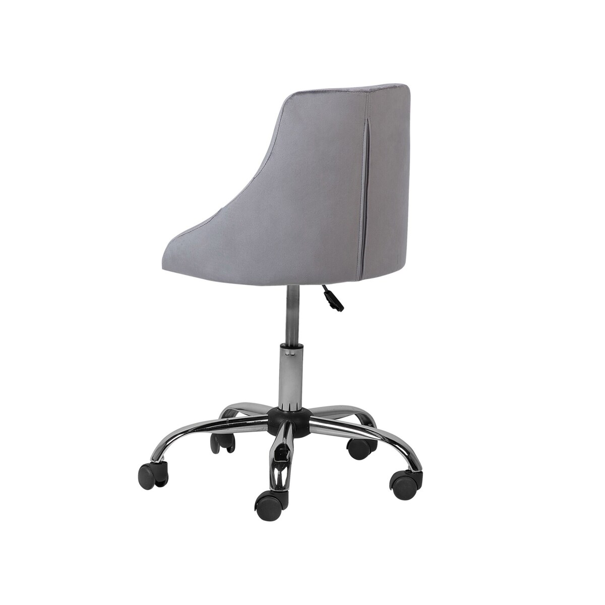 Krzesło biurowe regulowane welurowe szare PARRISH