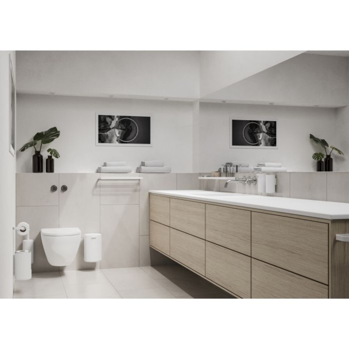 Reling na ręczniki podwójny 70 cm Rim white 14474