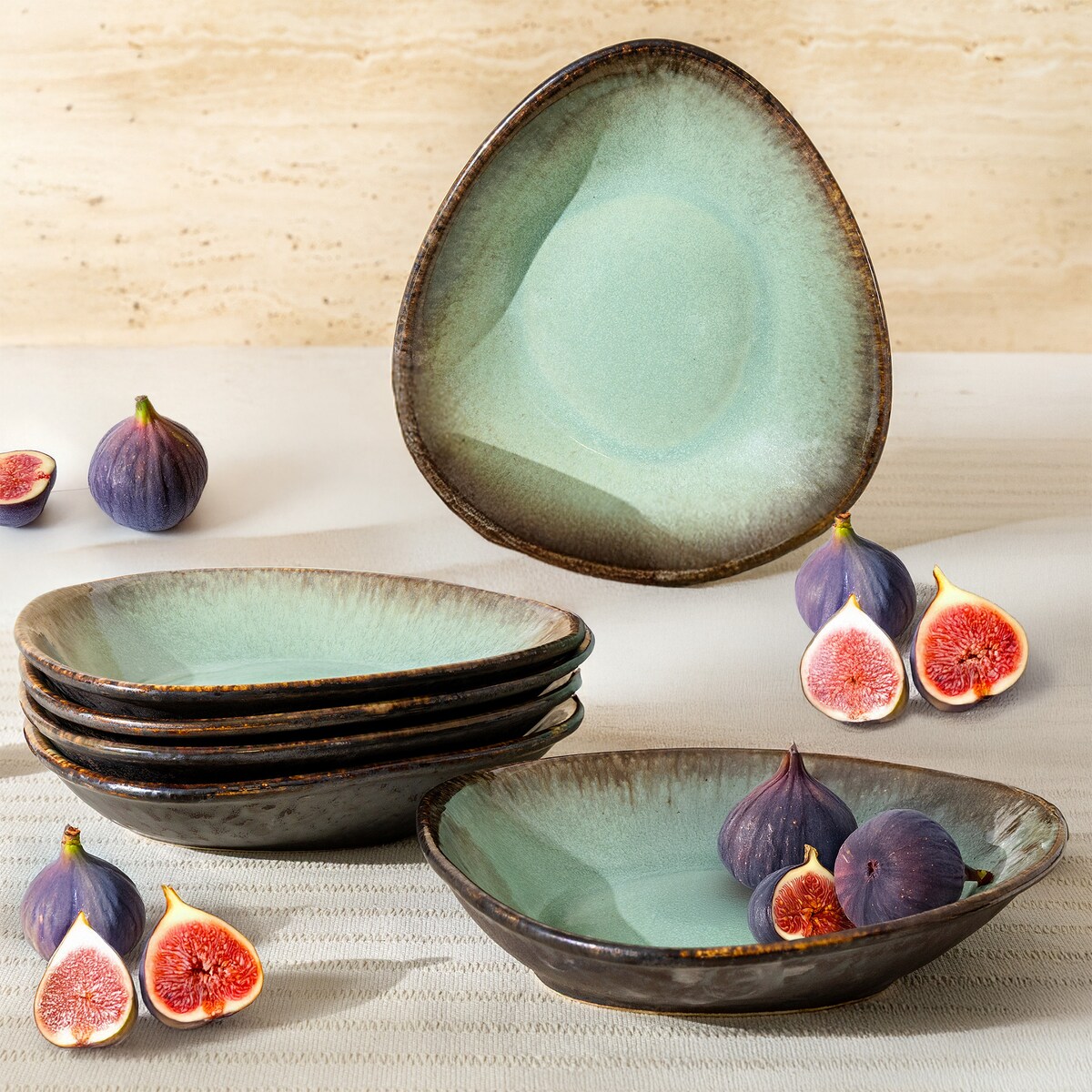 Konsimo PRIMA Talerz głęboki 6 szt., szałwiowy