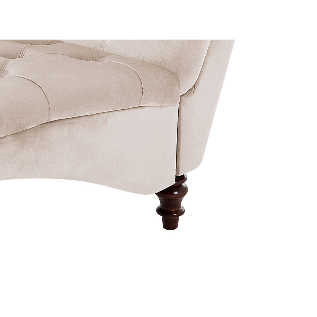 Szezlong welurowy beżowy MURET