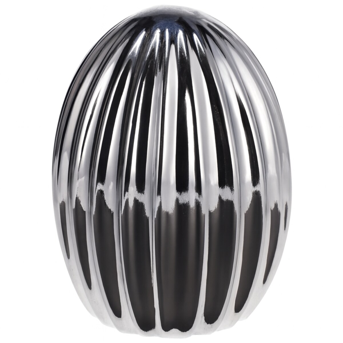 Jajko wielkanocne srebrne metaliczne lustrzane na Wielkanoc pisanka ozdoba