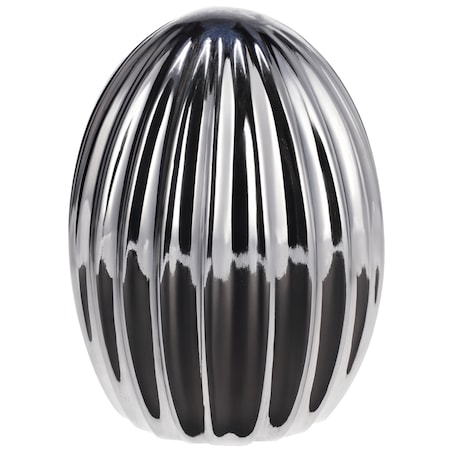 Jajko wielkanocne srebrne metaliczne lustrzane na Wielkanoc pisanka ozdoba