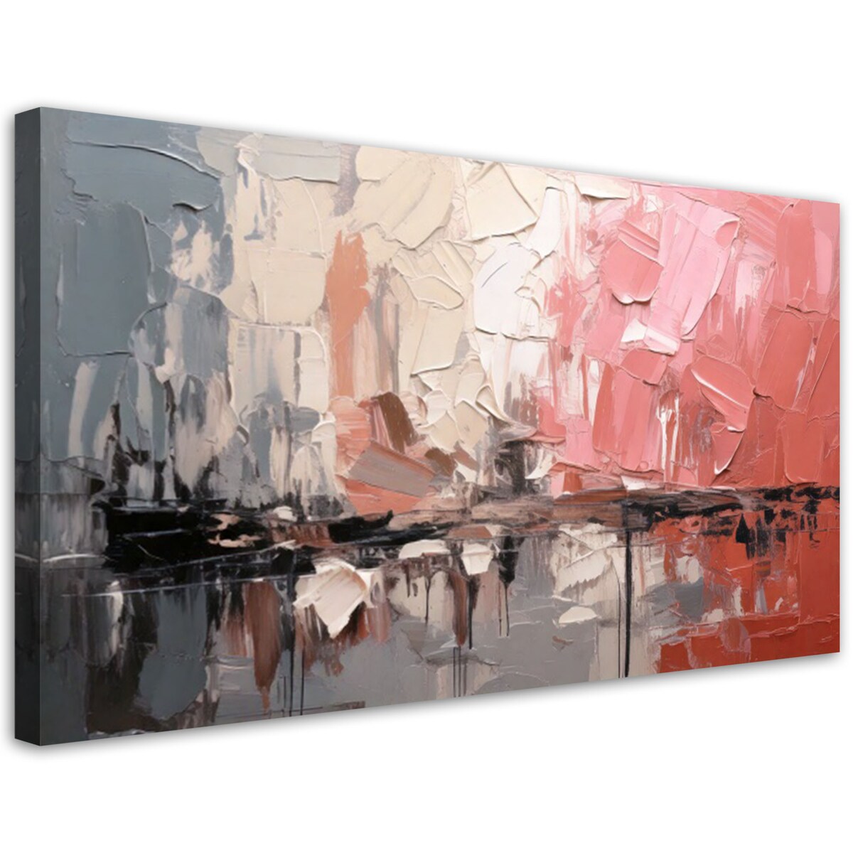 Feeby Obraz do salonu, Abstrakcyjna Kompozycja Różowy 120x60