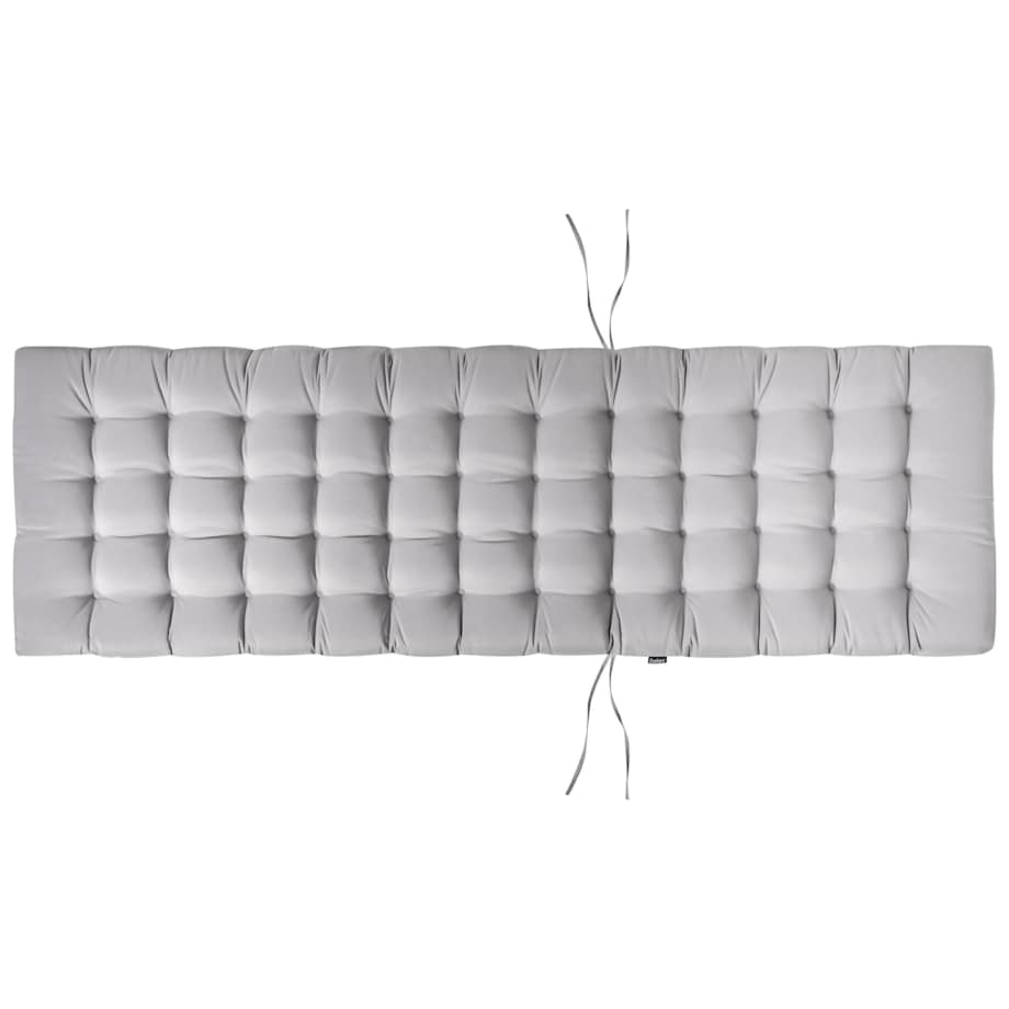 Leżak ogrodowy z poduszką CESANA PREMIUM Drewno akacjowe Jasnoszary