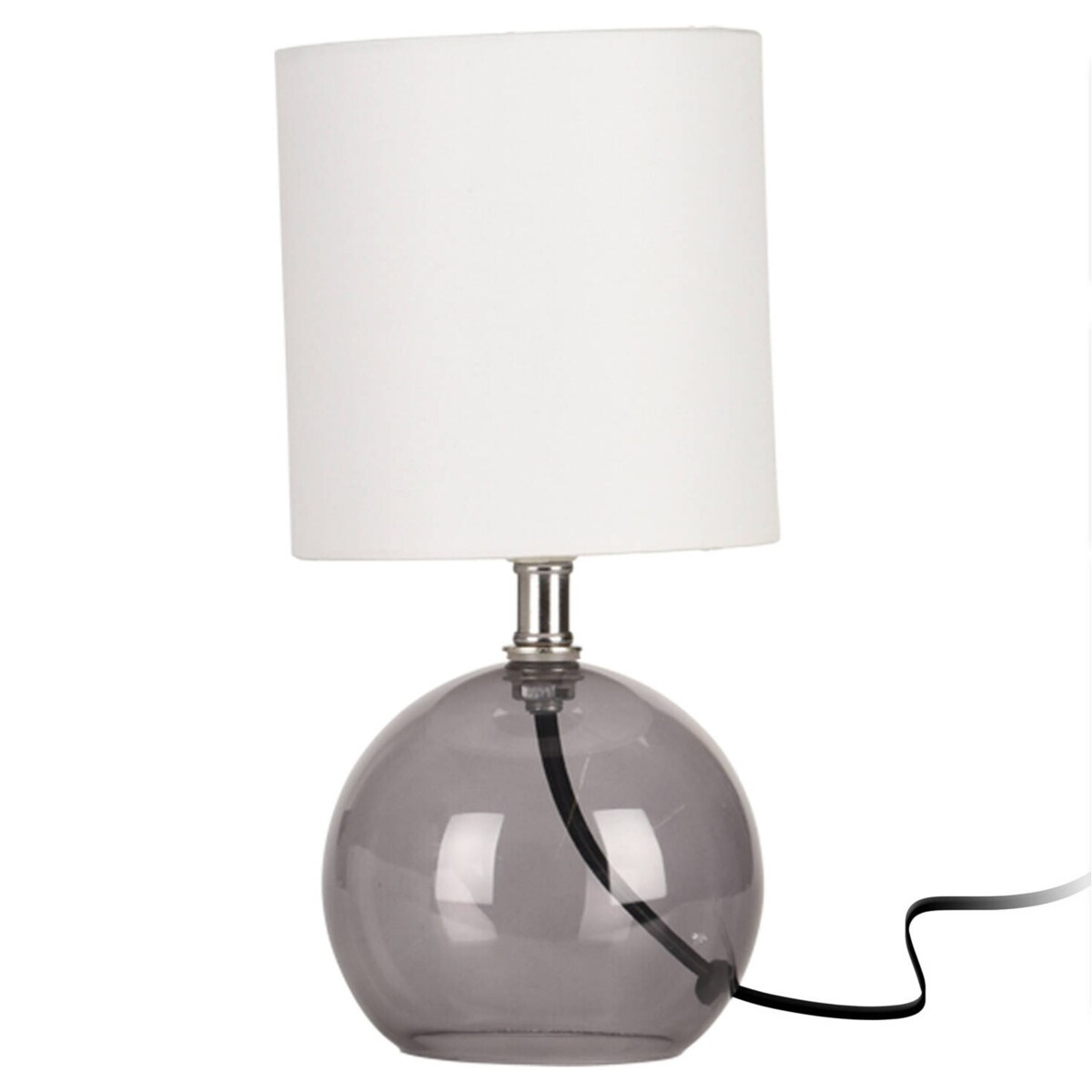 Lampa stołowa ze szklaną podstawą, 24 cm