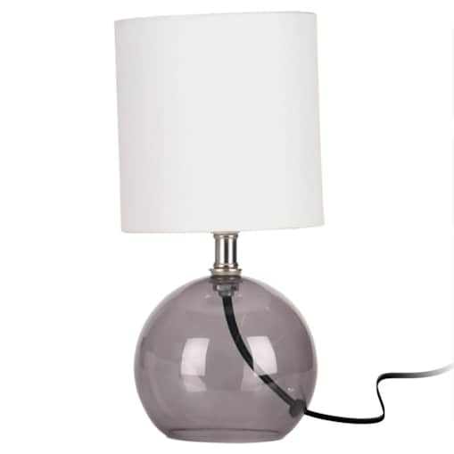 Lampa stołowa ze szklaną podstawą, 24 cm