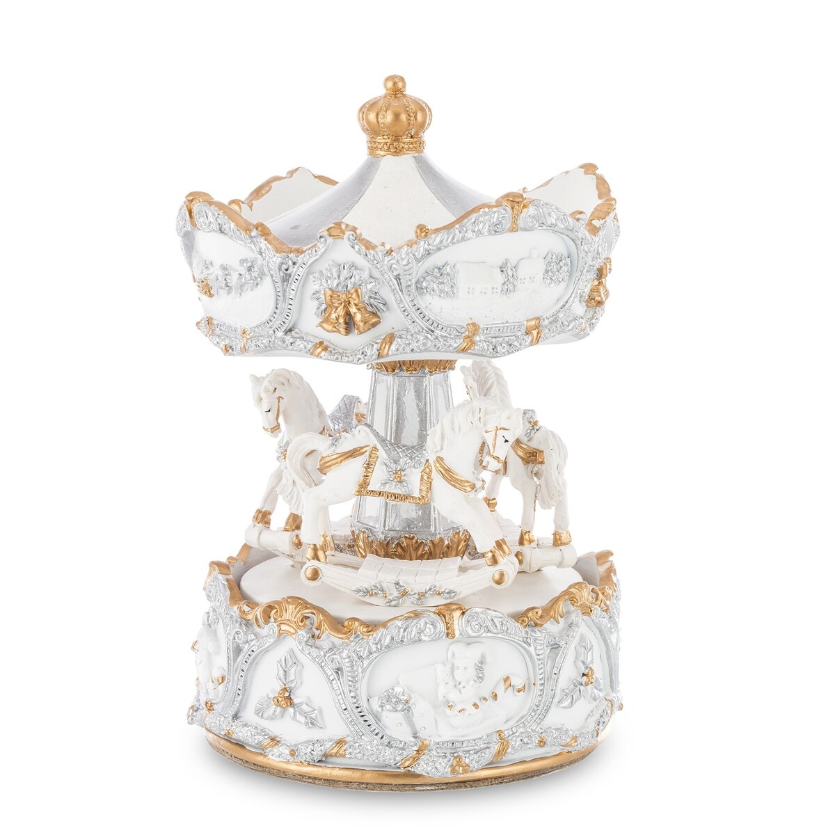 Dekoracja - karuzela z pozytywką 16,5x11x11 cm GIOSTRA-3 koniki