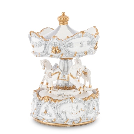 Dekoracja - karuzela z pozytywką 16,5x11x11 cm GIOSTRA-3 koniki