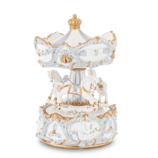 Dekoracja - karuzela z pozytywką 16,5x11x11 cm GIOSTRA-3 koniki