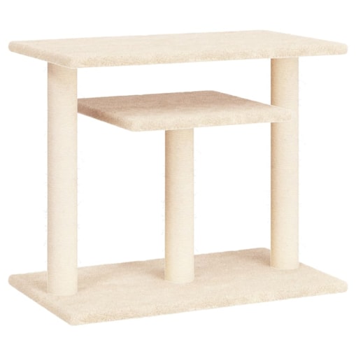 vidaXL Drapak dla kota z platformą, kremowy, 62,5 cm