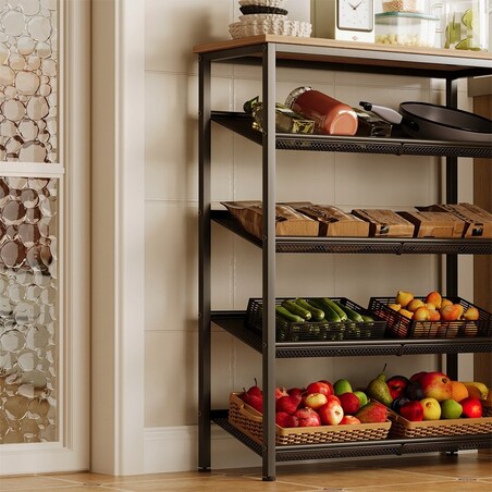 Regał szafka kuchenna jasny brąz retro półka loft 75 cm