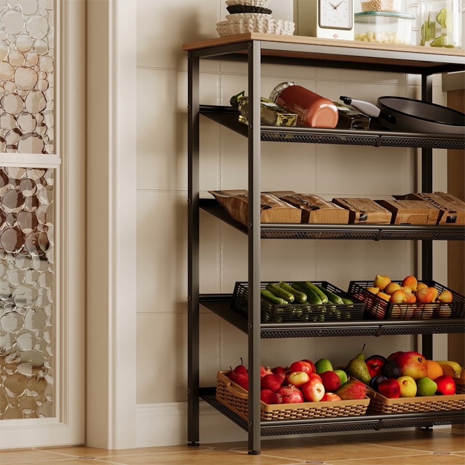 Regał szafka kuchenna jasny brąz retro półka loft 75 cm